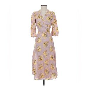 Madewell Pink Puff Sleeve Maxi Dress